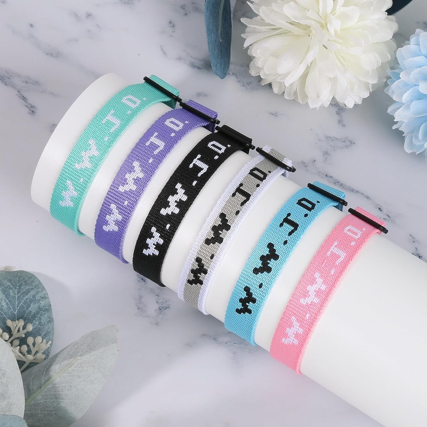 6PCS WWJD Rubber Bracelets – Versatile Christian Wristbands for All Occasions
