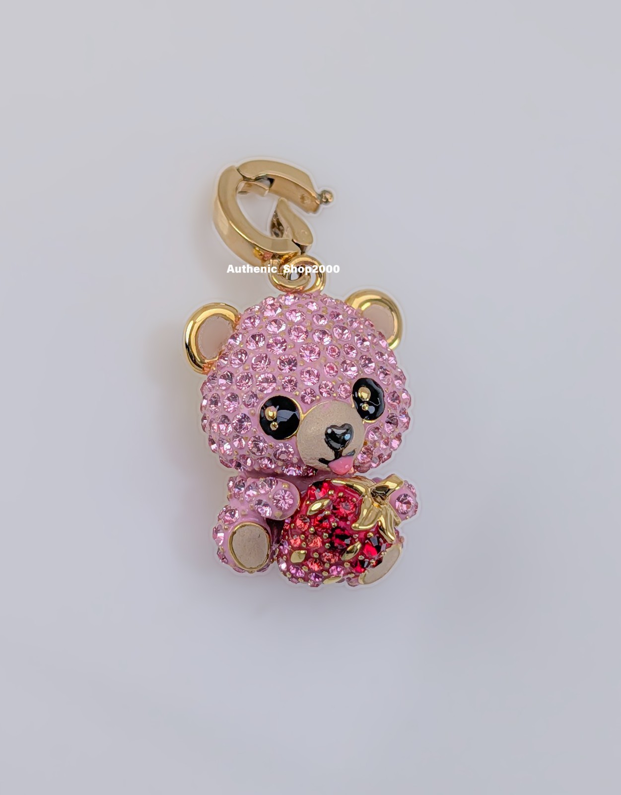 New 100% Authentic SWAROVSKI Pink Pave Teddy Bear Idyllia Charm Pendant 5738357