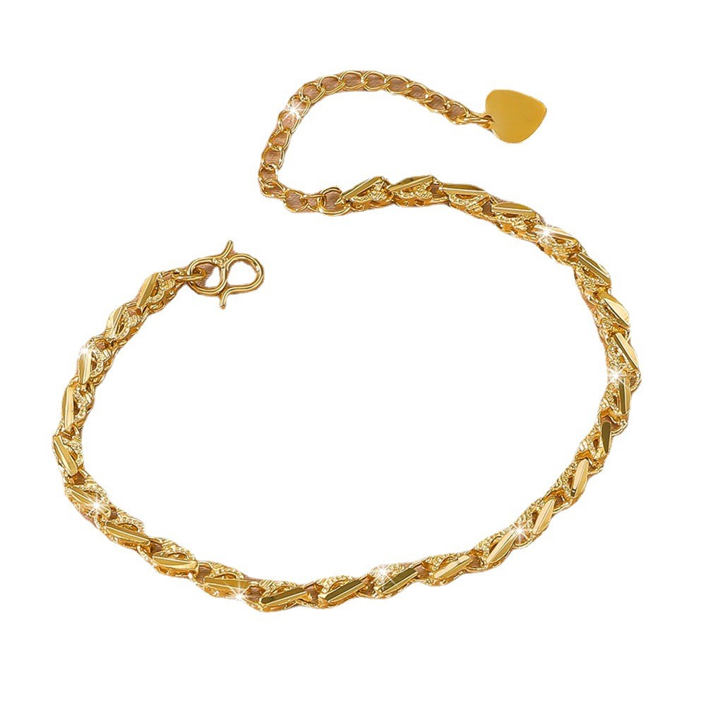 22K 23K 24K Thai Baht Yellow Gold Women’s Bracelet
