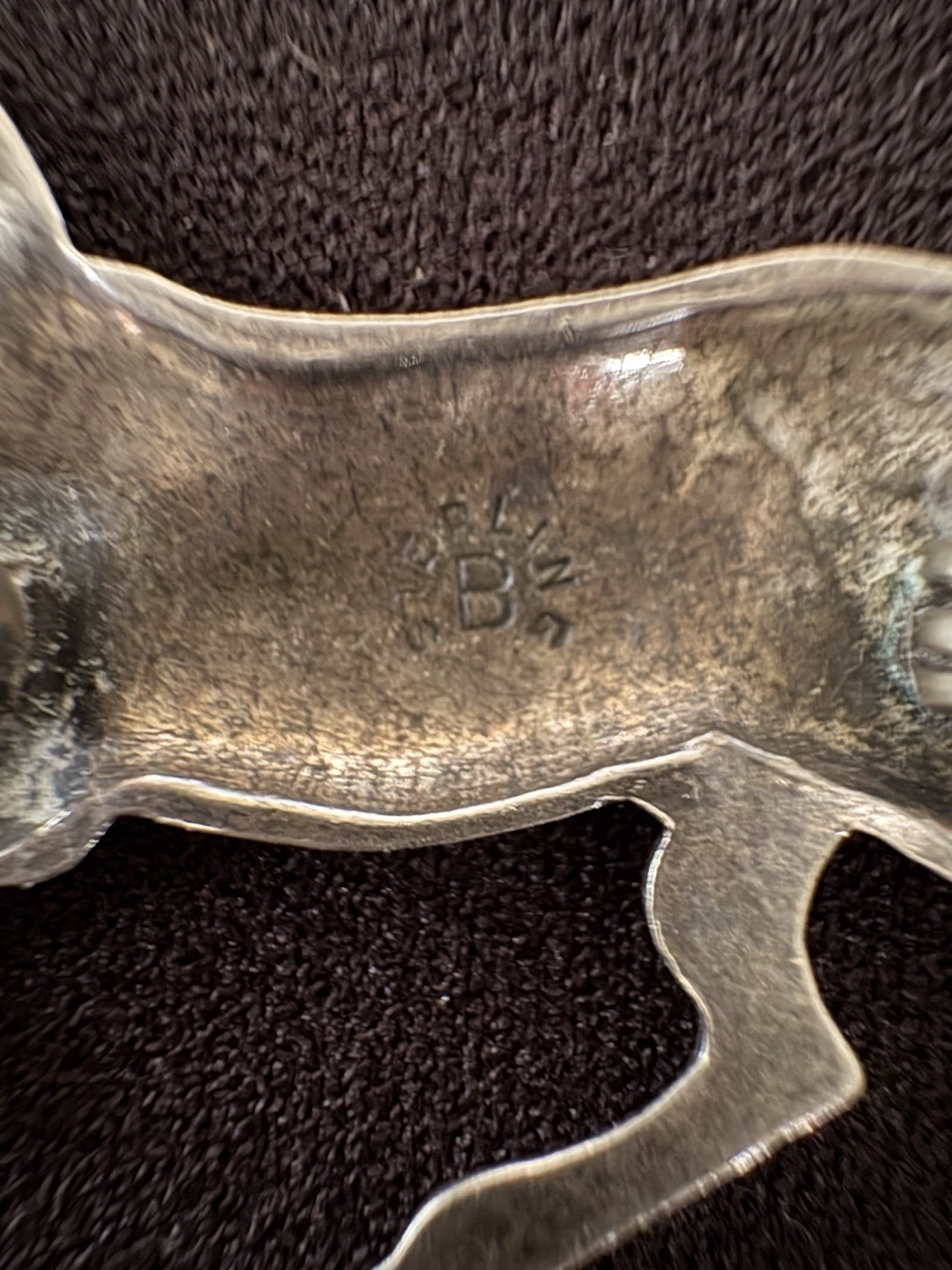 Sterling Silver Running Horse Brooch Pin, Stamped, 2.5 in