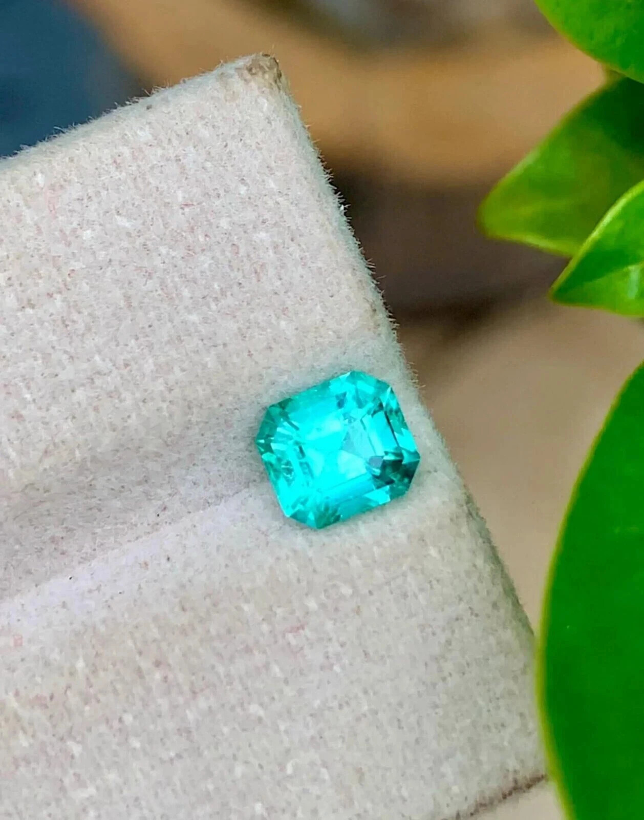 9 Ct Certified Natural Paraiba Tourmaline Neon Blue Asscher Cut Loose Gemstone