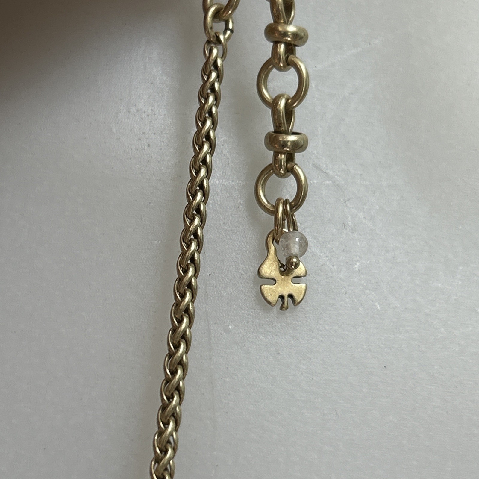 Lucky Brand Pink & Gold Tassel Necklace Reversible