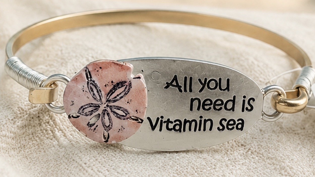 Caligirl Women’s Vitamin Sea Beach Bracelet , New, Rhodium Metal