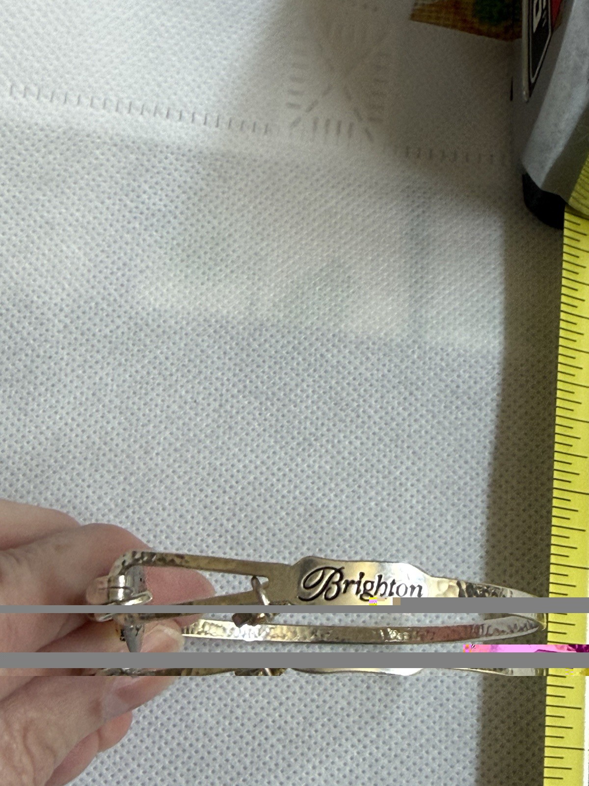 Brighton Silver Tone Bangle Charm Bracelet w/ Dangle Heart Charms Signed