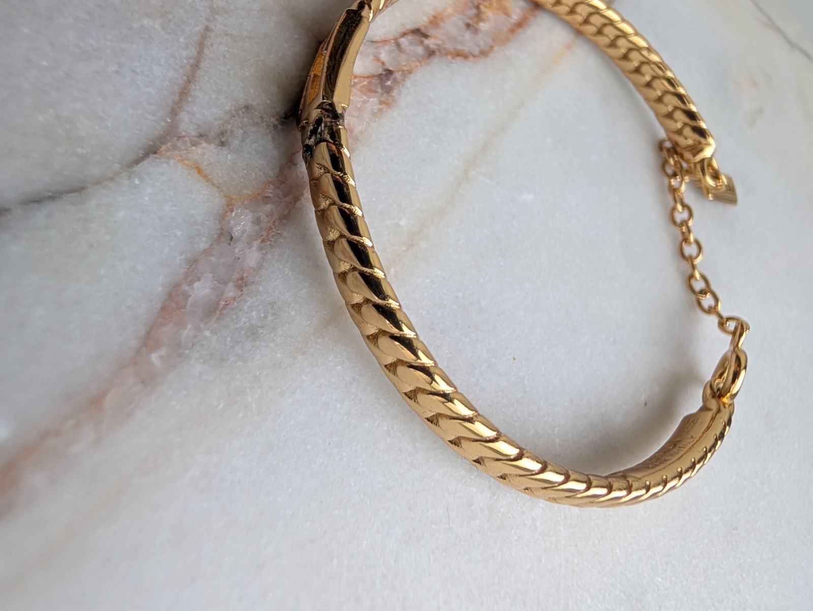 Vintage Fendi Gold-Plated “FF” Logo Bangle Bracelet – Repair & Restoration