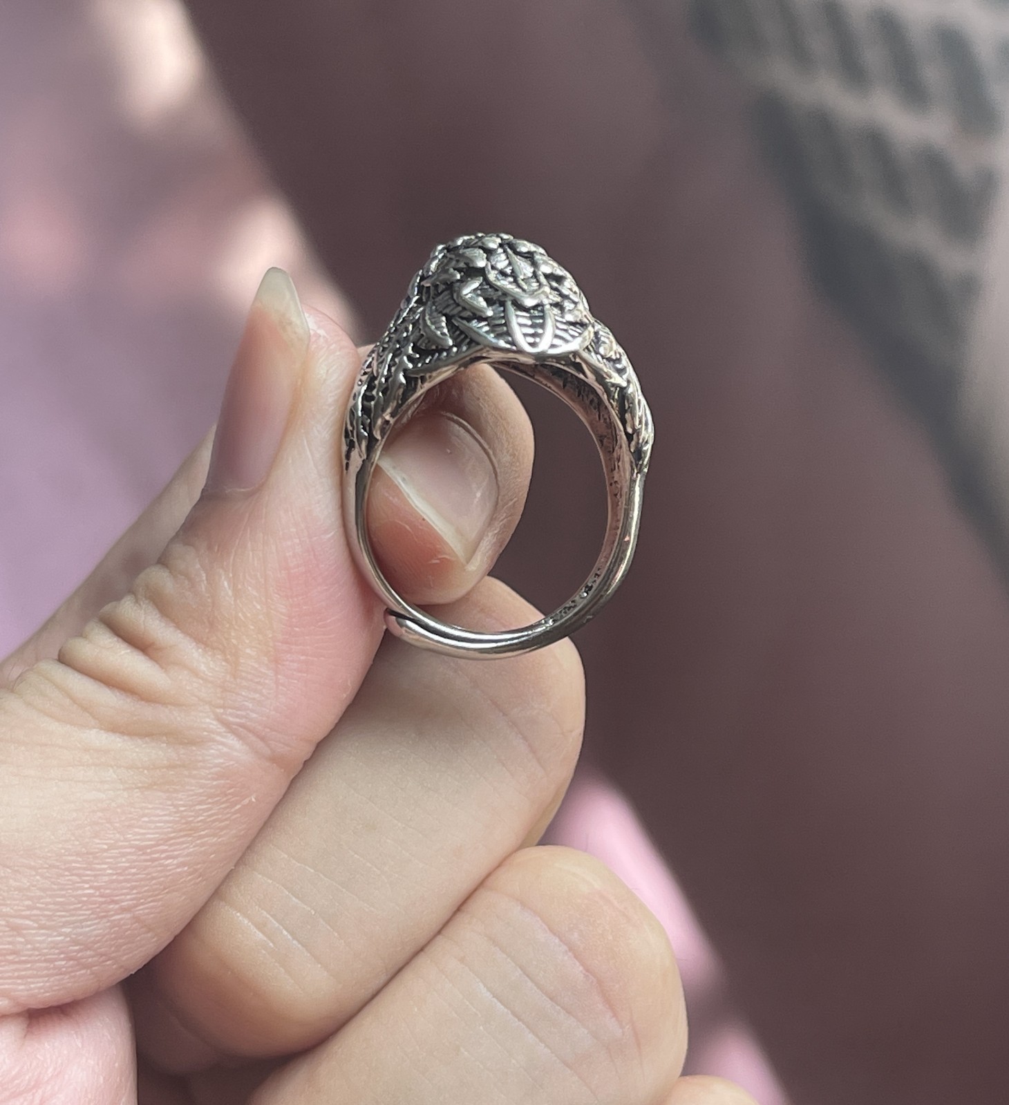 Vintage Eagle Adjustable Ring 925 Sterling Silver Women Mens Jewellery Gift
