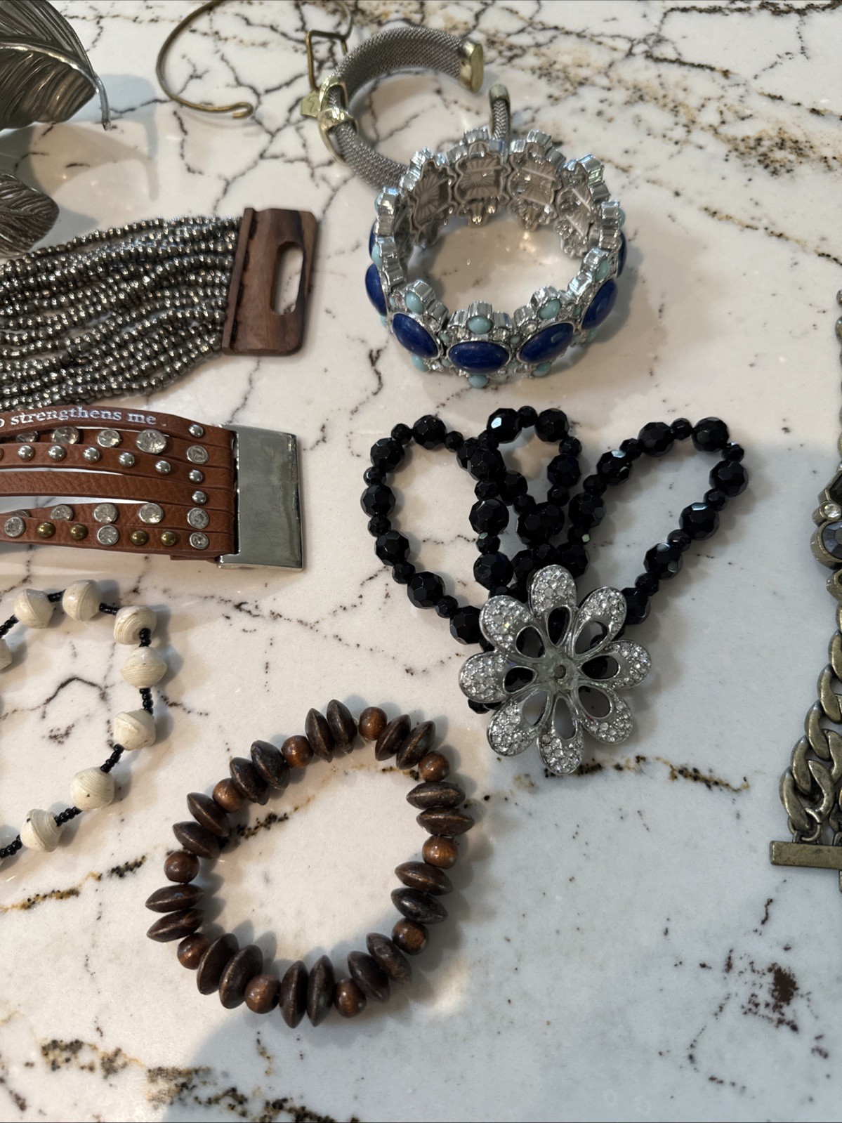 Fashion Bracelets/Jewelry Lot Of 14 Wear Or Re Sell Mixed Materials