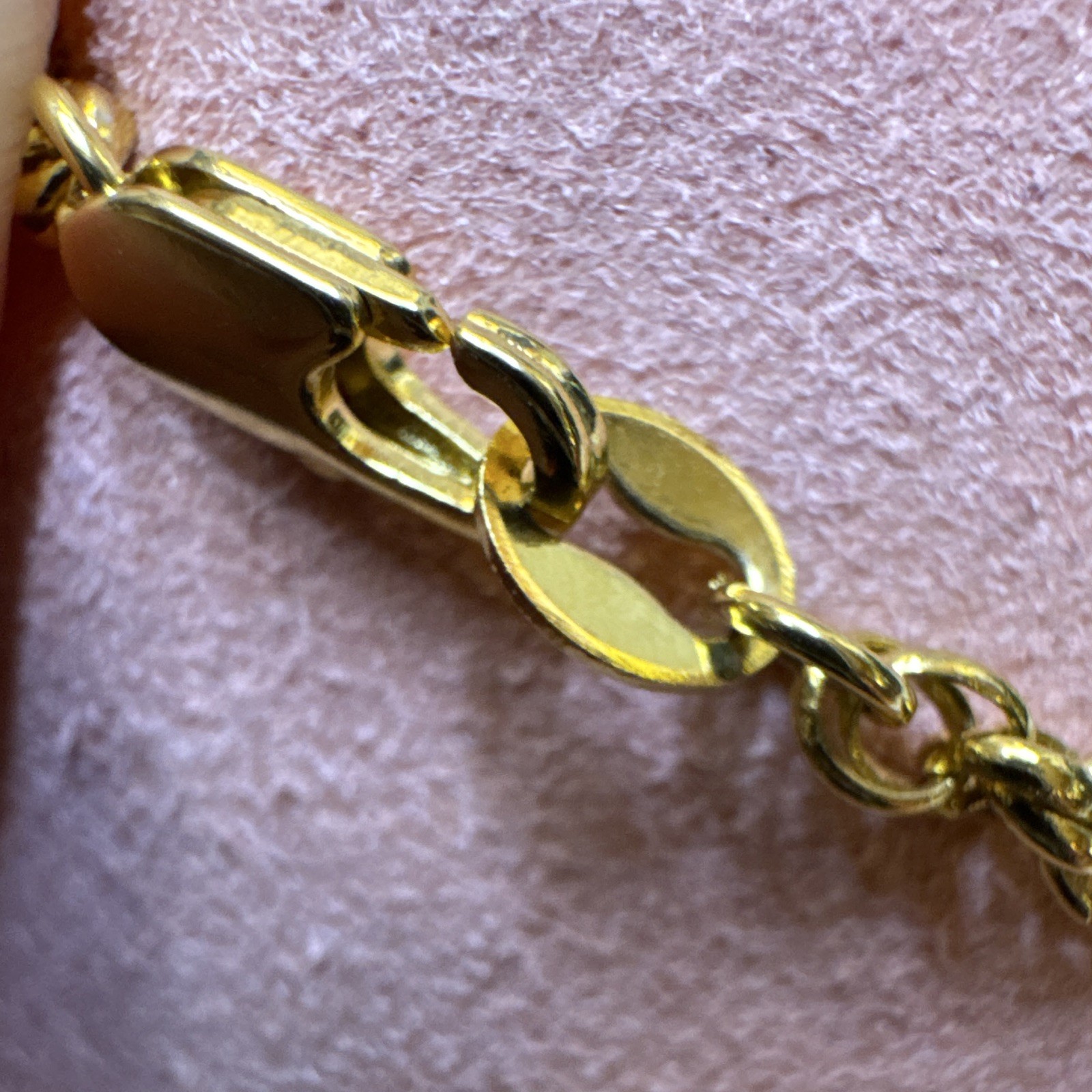 Rolo Chain Necklace 18.5”, 3.2mm 14K Gold Filled Two-Tone Beads, Lobster Clasp