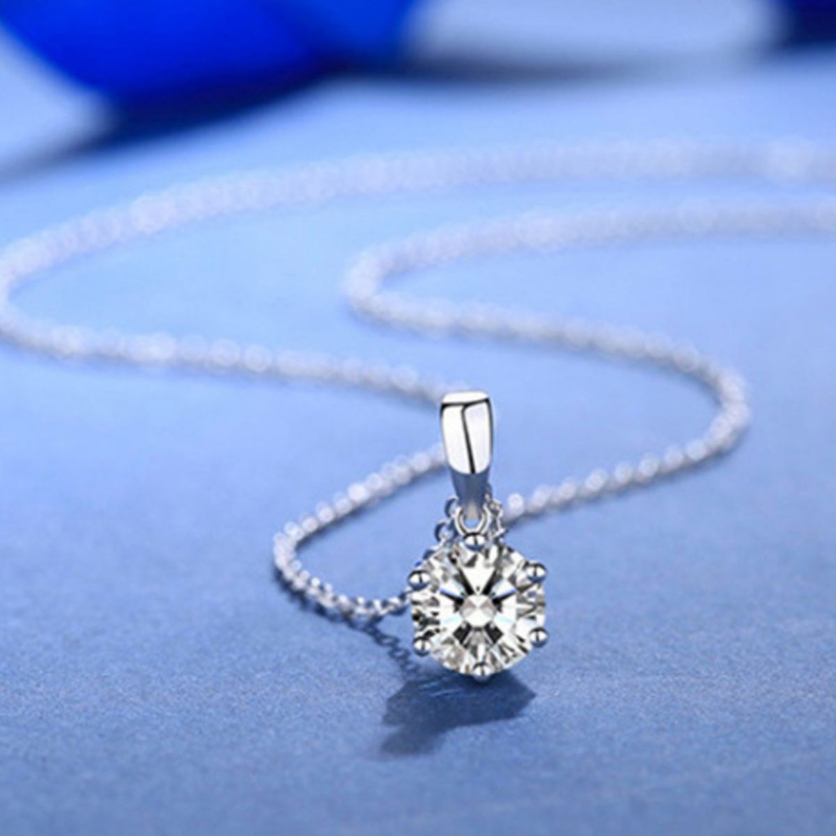 5Ct Moissanite Pendant Necklace 925 Sterling Silver Solitaire Gift for Women