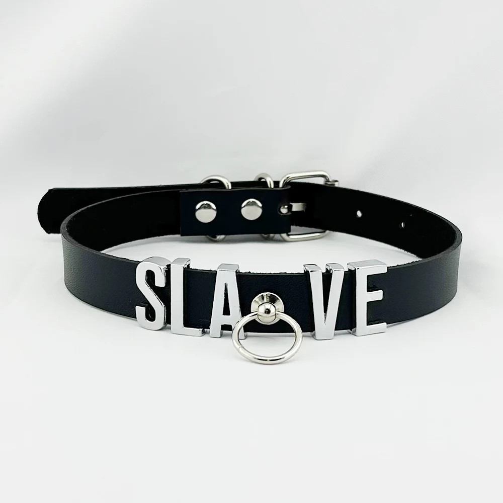 Collar BDSM Gift Pu Leather Custom Choker Necklace Punk DIY Chocker Party N7
