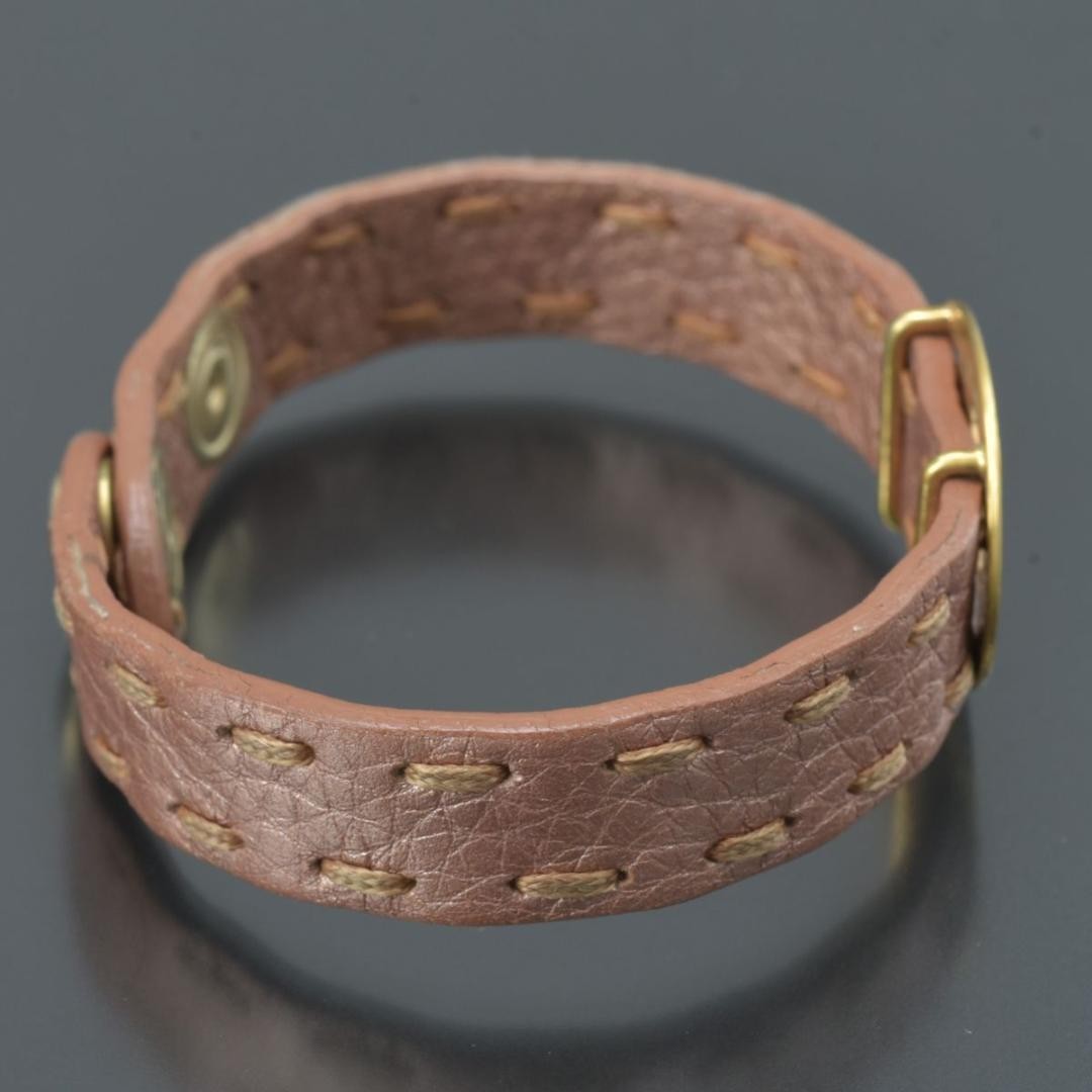 Excellent Fendi Celeria Leather Bracelet Pink Horse Charm with Can Case