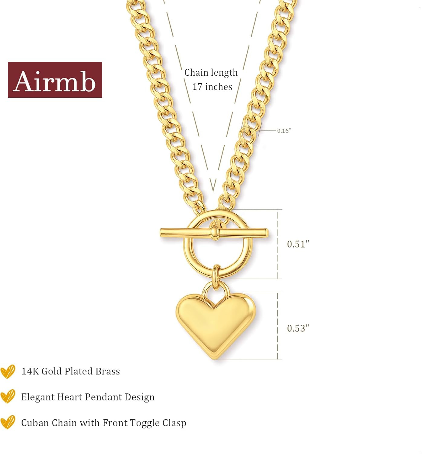Heart Necklace for Women Gold/Silver Plated Trendy Heart Choker Lover Pendant Hy