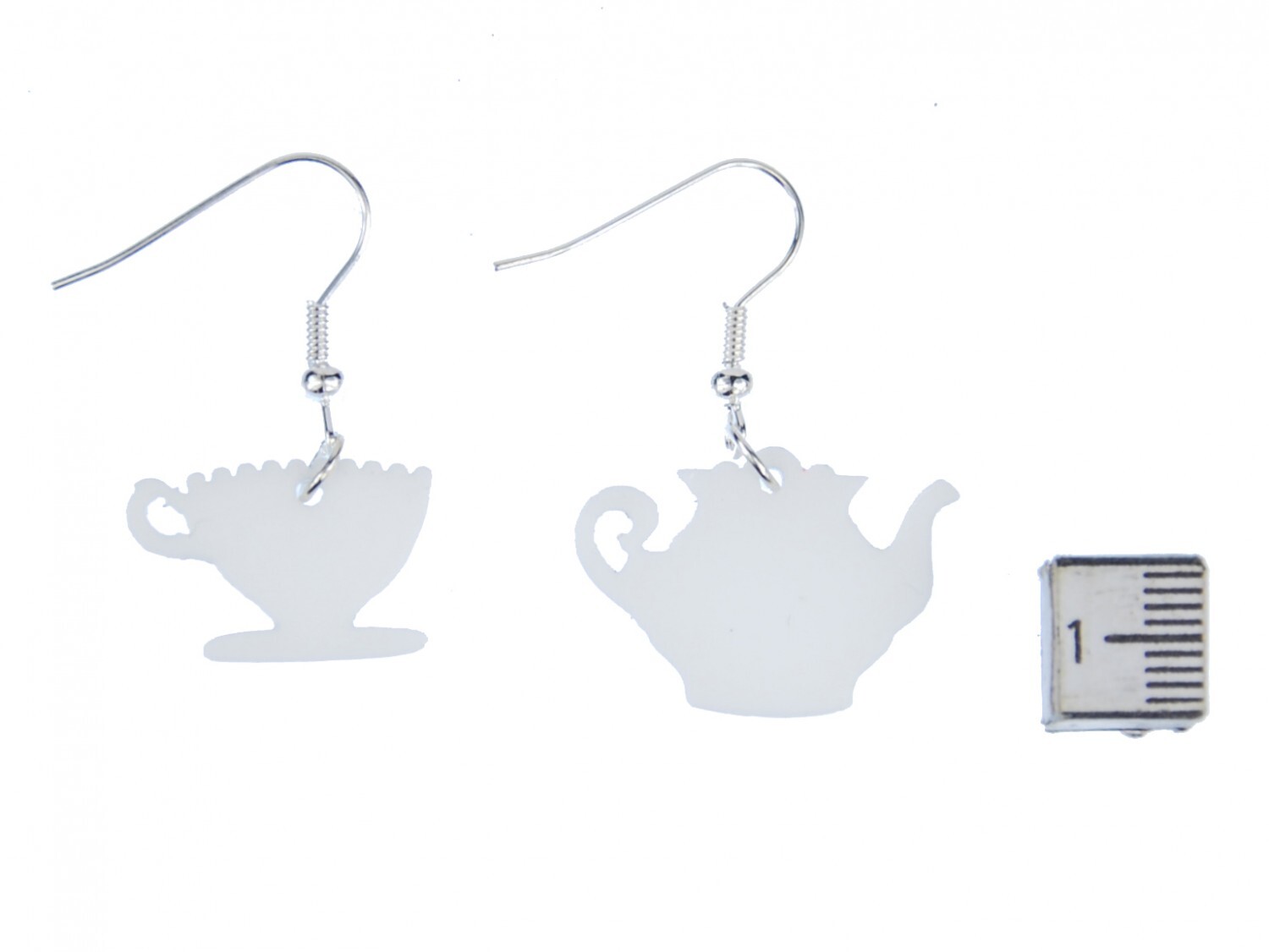 Coffee Pot Cup Earrings Miniblings Coffee Set Teapot Tea Cup White