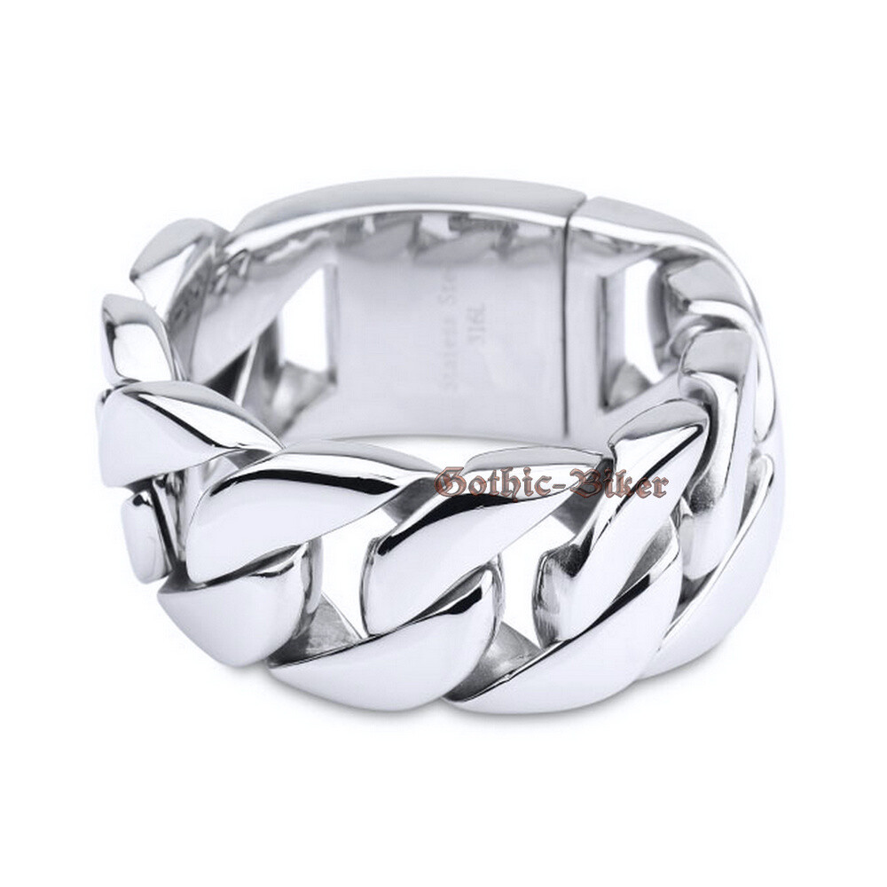 Men’s Super Heavy 316L Stainless Steel Curb Cuban Link Chain Necklace Bracelet