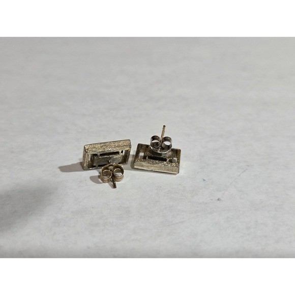 Lot of 5 Silver Tone Earrings Various Eras