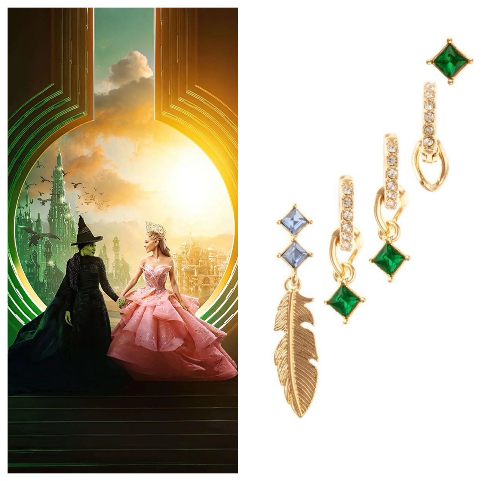 NEW Wicked X 8 Other Reasons Destined To Fly Earring Set 5 Pairs 18k Gold Plate