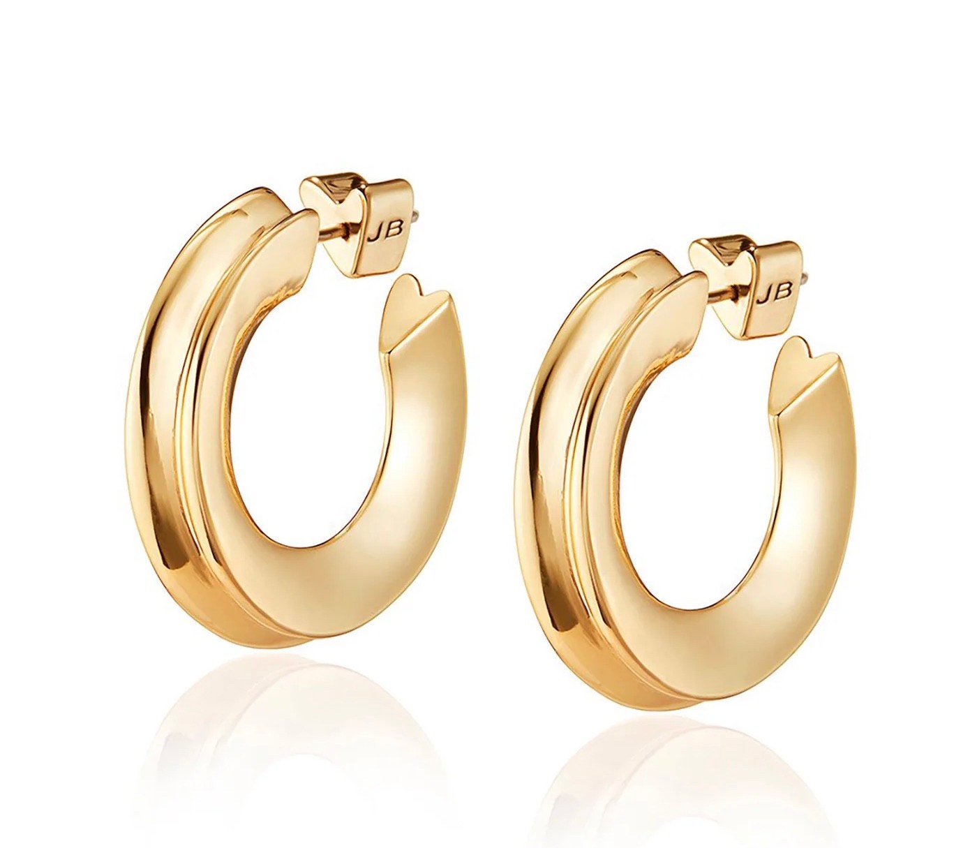 JENNY BIRD 14K Gold Dipped Hidden Heart Hoop Earrings