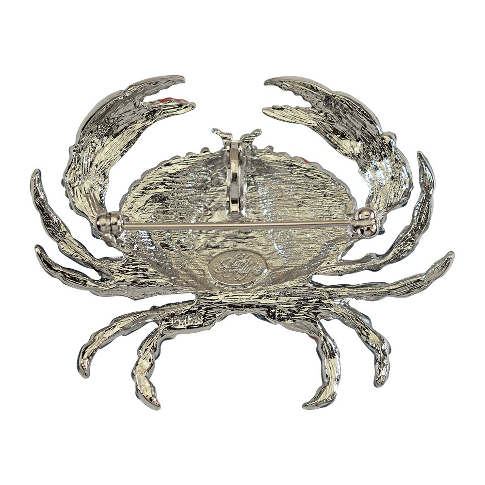 Kirks Folly Bobby Blue Crab Pin Pendant (Silvertone)