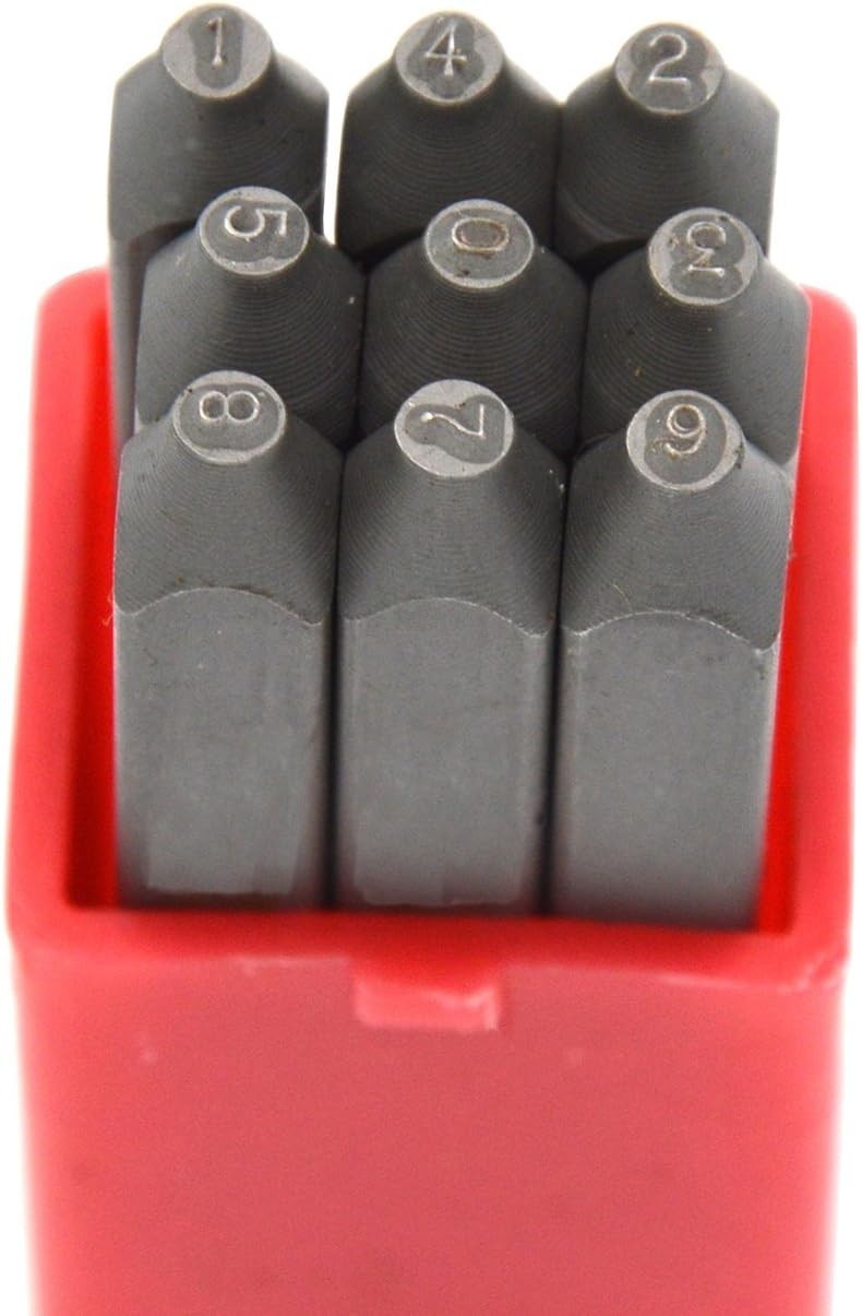Steel Stamp Uppercase Letters Number 1/16 1.5mm Kit