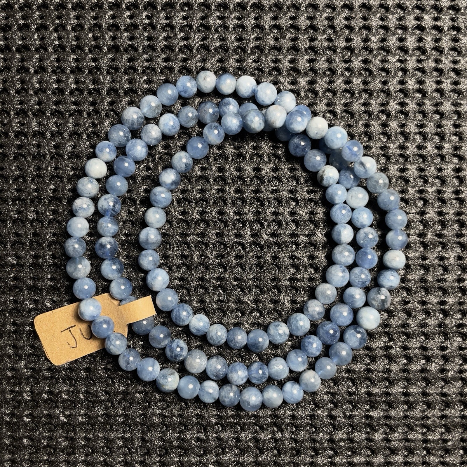 18.9in 3 Wraps Aquamarine Bracelet 5mm Natural Stone Bracelet Necklace Jewelry