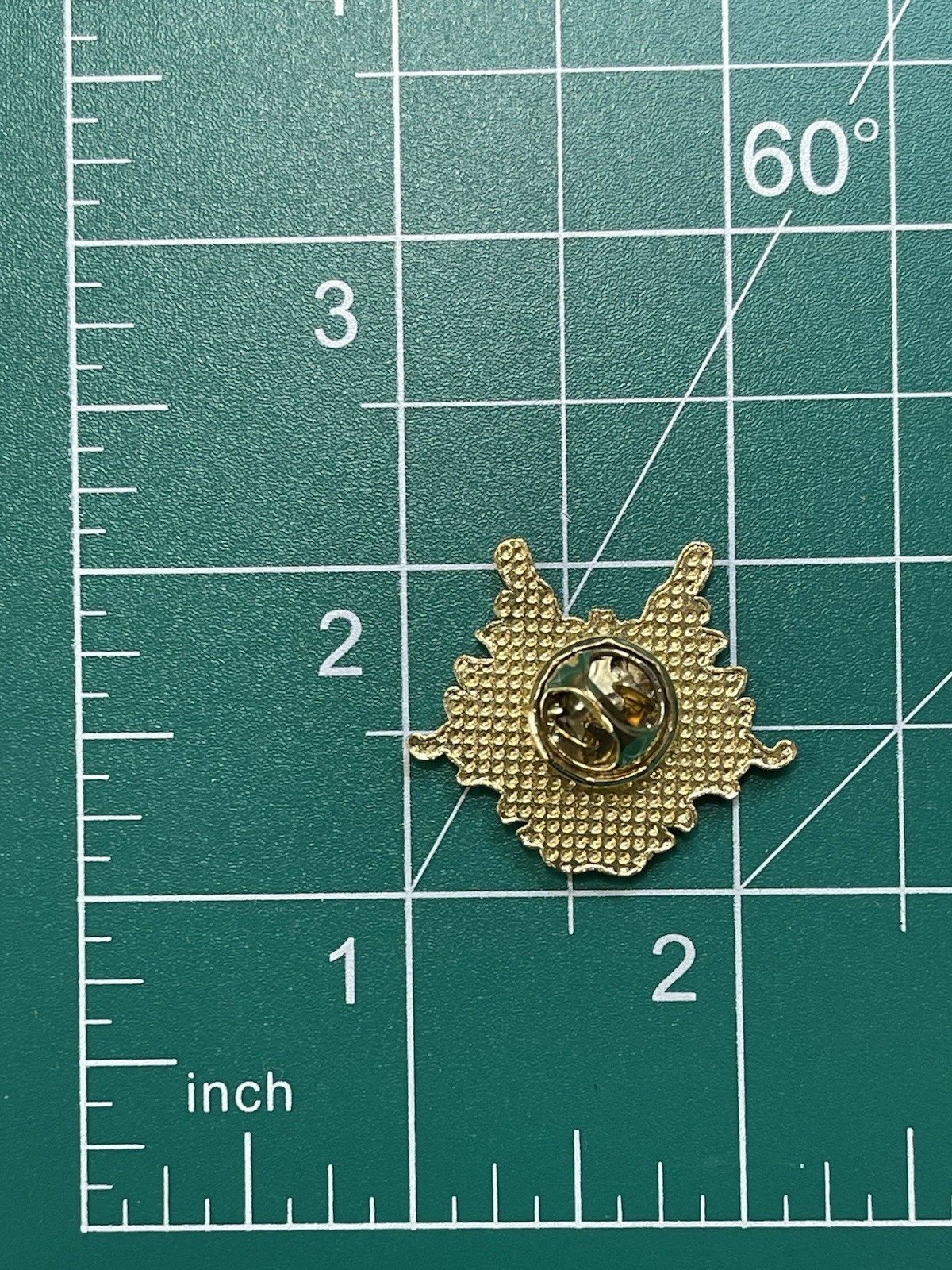 NWOT Dragon Face Lapel Pin Brooch Red Enamel Gold Toned Fairytale Fantasy