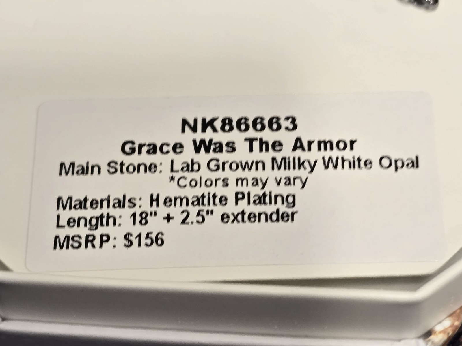 Ring Bomb Party October 2025 NK86663 “Grace Was The Armor” Hematite Plating