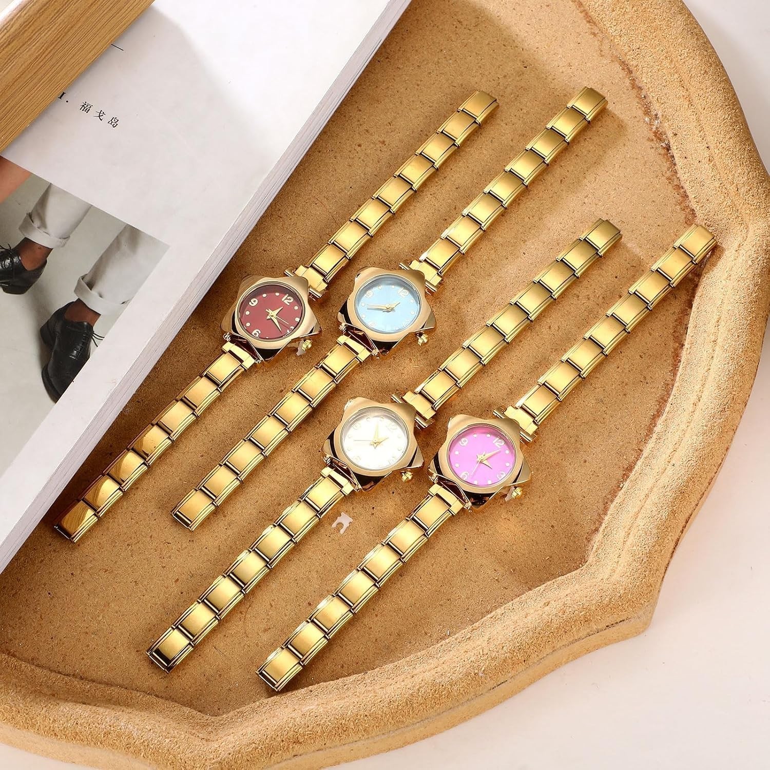 Stylish Star-Themed Italian Charm Watch – Effortless Assembly & Personalization