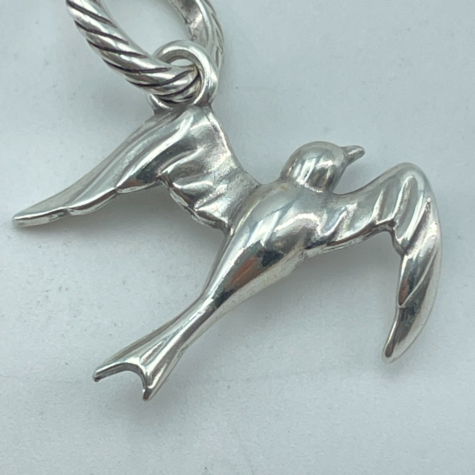 BRIGHTON Swallow Bird Dangle Charm Pendant Silver Plate Taiwan 1in Jewelry