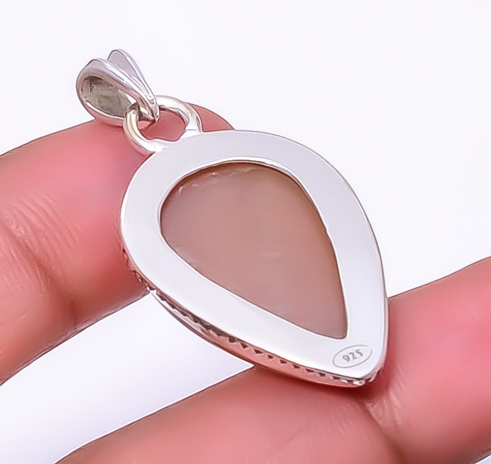 Moonstone – Sri Lanka 925 Sterling Silver Pendant 1.56″ P1972935, Christmas Gift