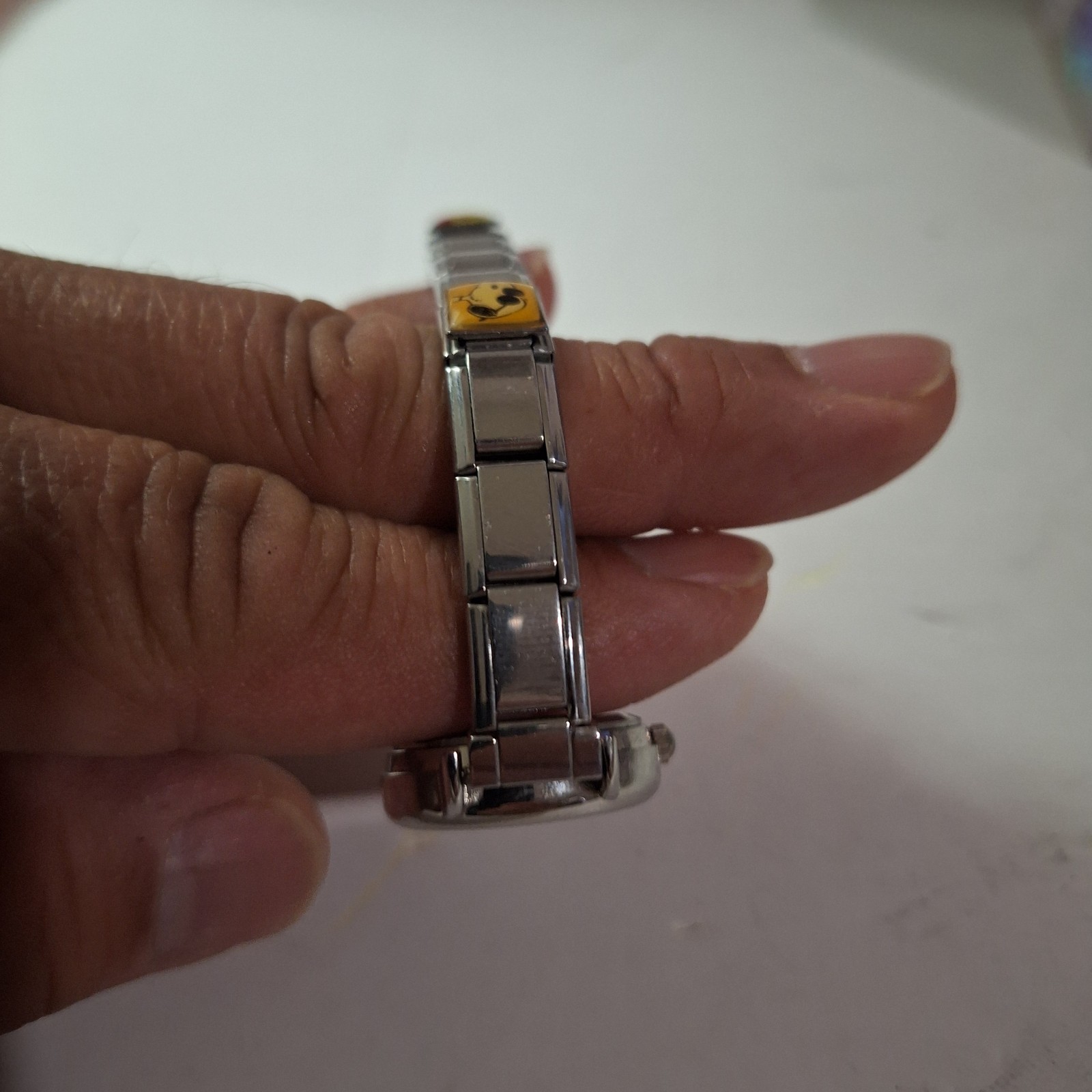 Snoopy Enamil Charms Casa D’Oro Watch Uberry Stainless Works New Battery Vintage