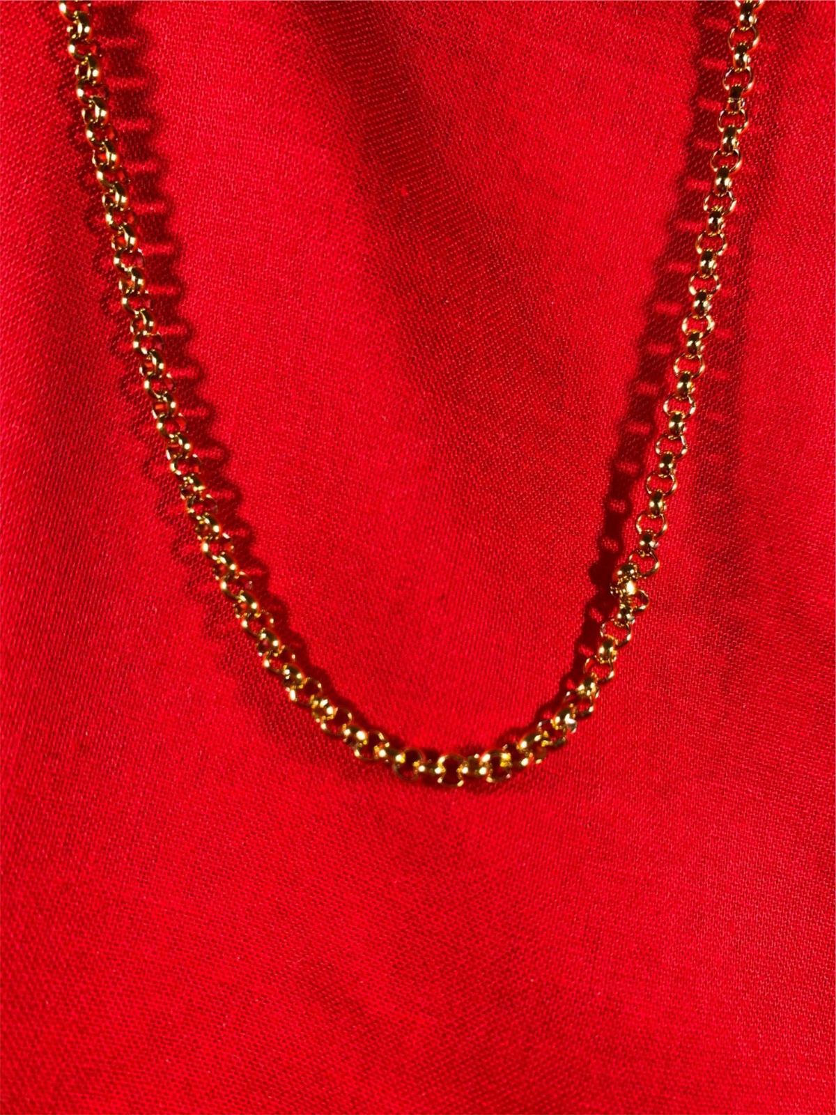 30 INCH GOLD, SILVER,BLACK PLATED 3MM ROLO LINK STAINLESS STEEL CHAIN-USA SELLER
