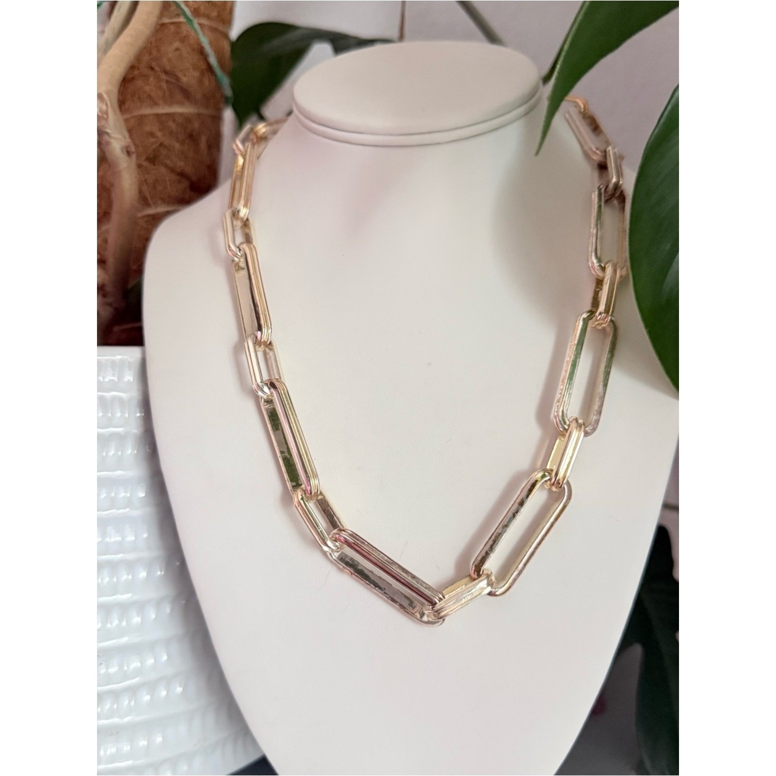 Jenny Bird Two Tone Large Paperclip Necklace