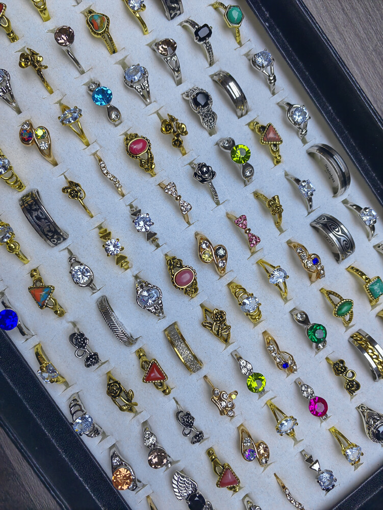 10/200x Mix Lot Alloy Stainless Steel Rings Wholesale Men Women Fashion Jewelry