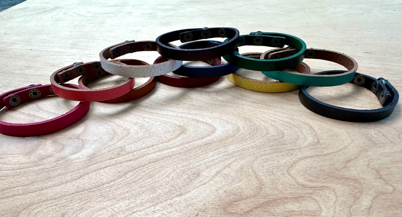 Bulk Lot of 33 Leather Thin Multi Color Bracelets Wholesale Surfer Resale