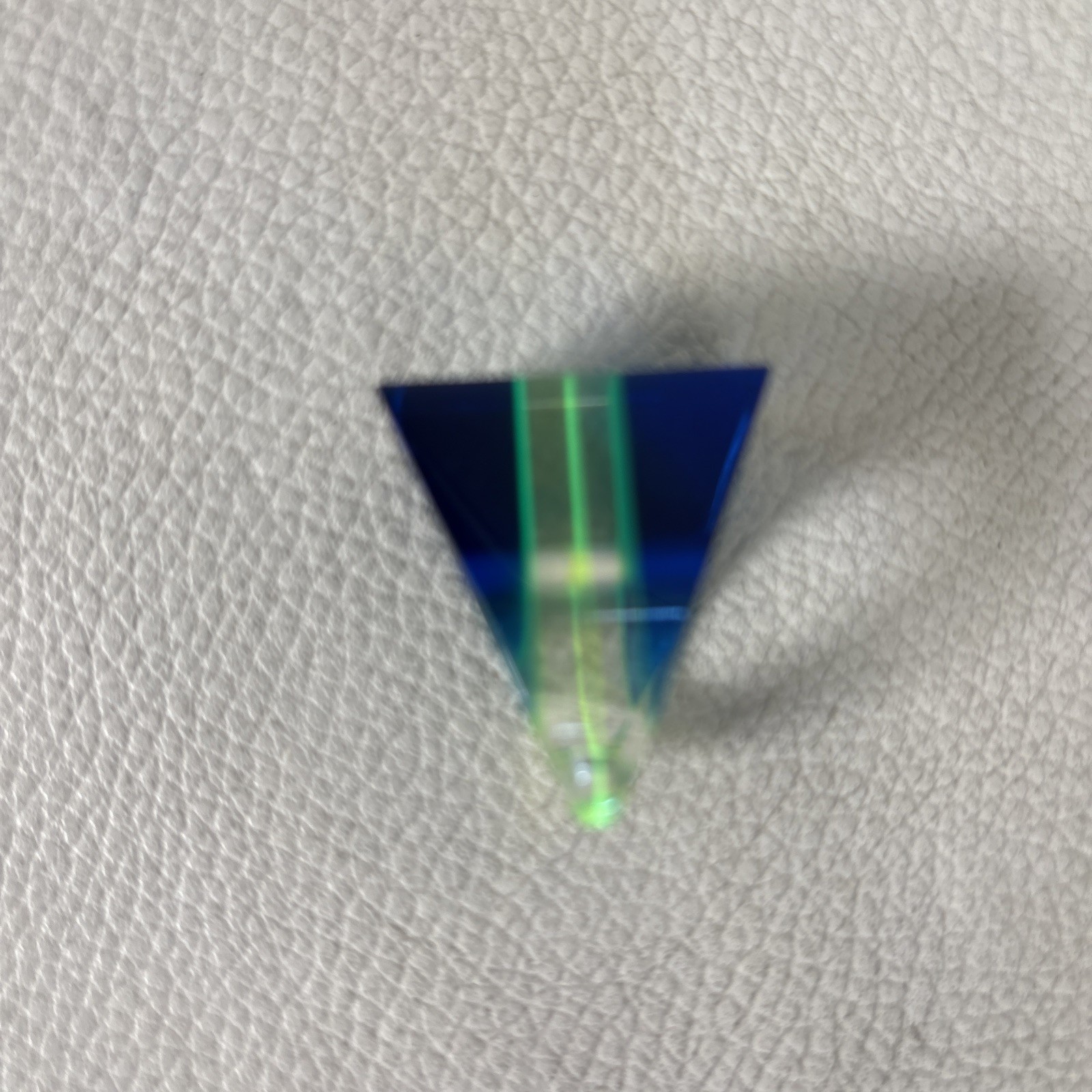 Vintage Resin Lucite Plastic Blue/Green Striped Multicolor Ring MOD Boho Size 6