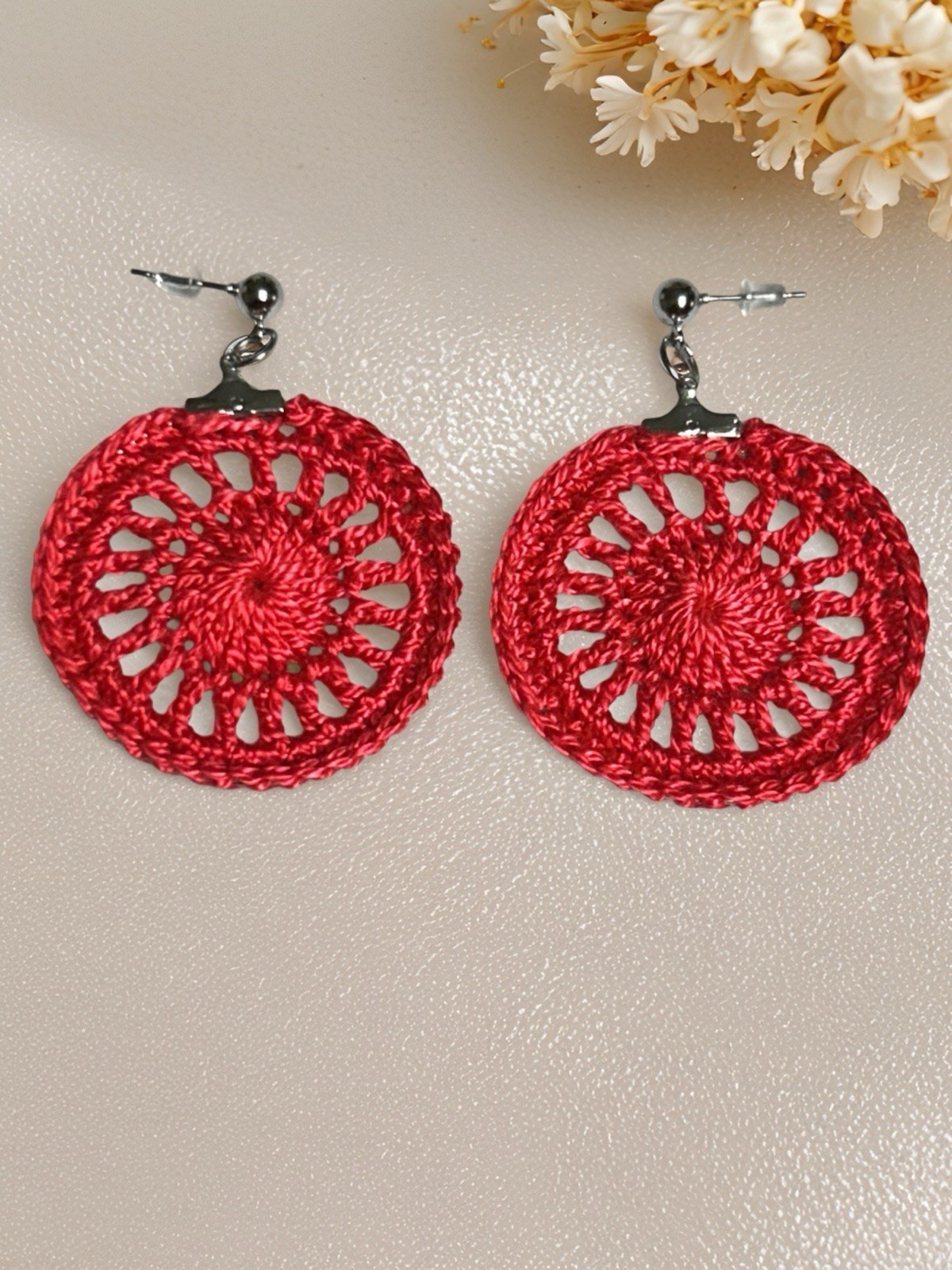Icy Boho Earrings New Surgical Steel Ear Wire In Watermelon