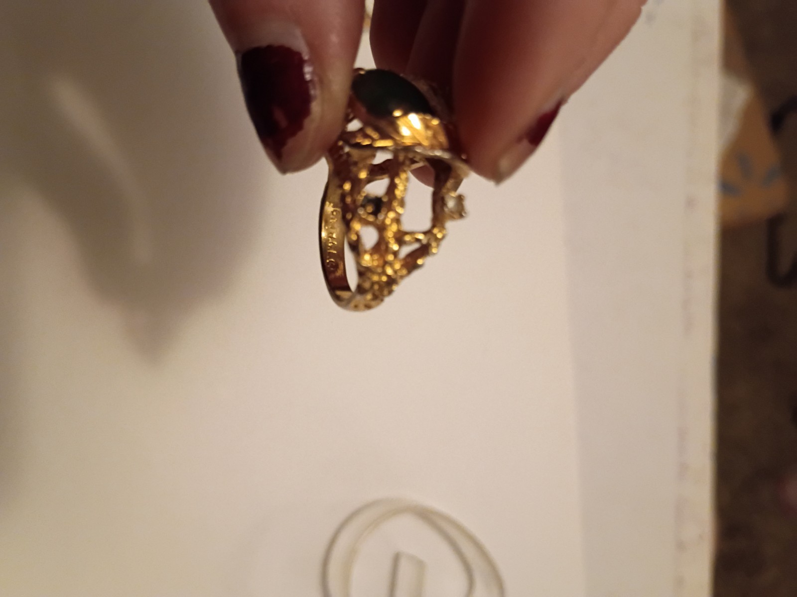 Lot of 6 18k HGE rings Size 6 – 6.5