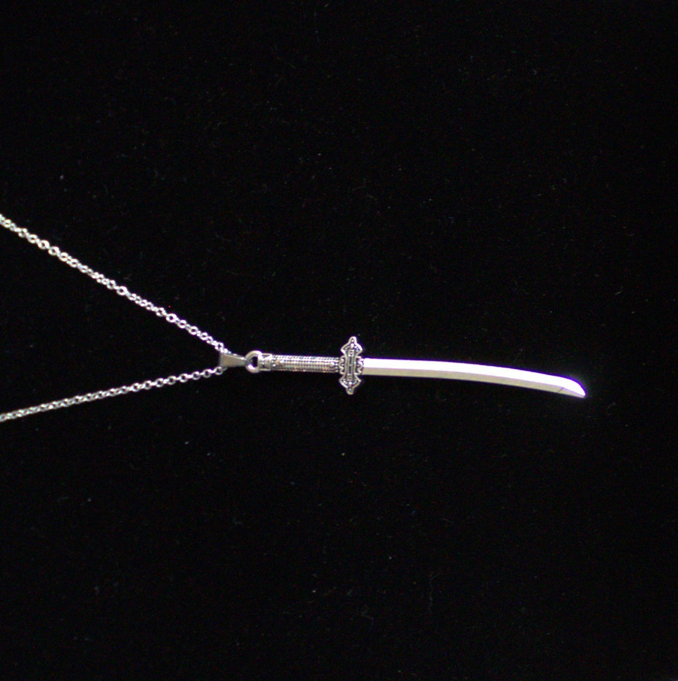 One Sword Necklace 20 Inch Rolo Silver Chain Gift Any Occasion Sexy Gothic