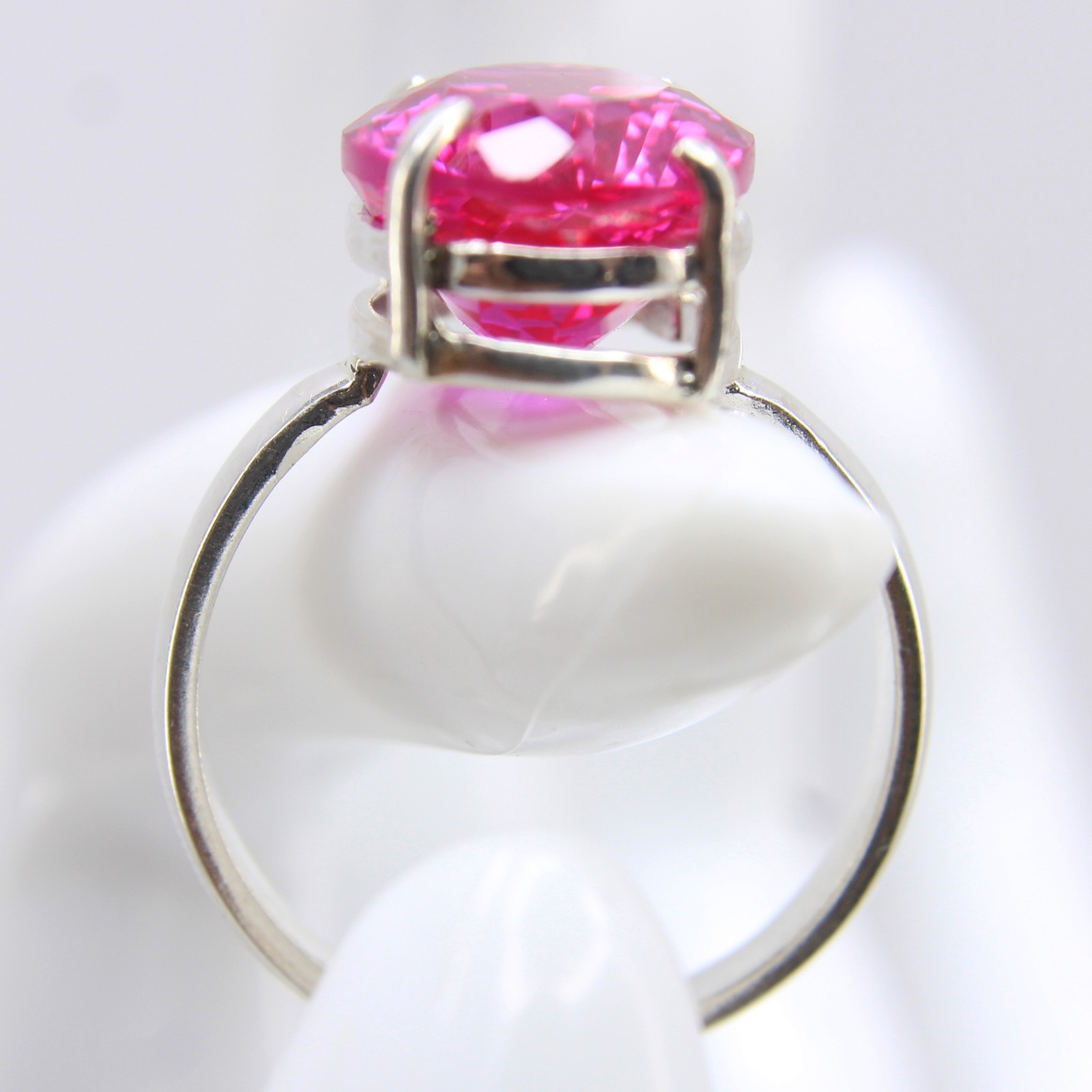 5.54 Gms Certified Natural Pink Sapphire Oval Silver 925 Ring Gift For Her