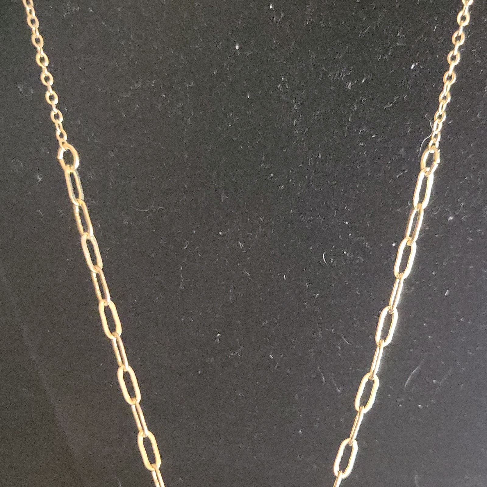 26in Ann Taylor Gold Tone Paperclip Chain Urchin Starburst Pendant Necklace READ