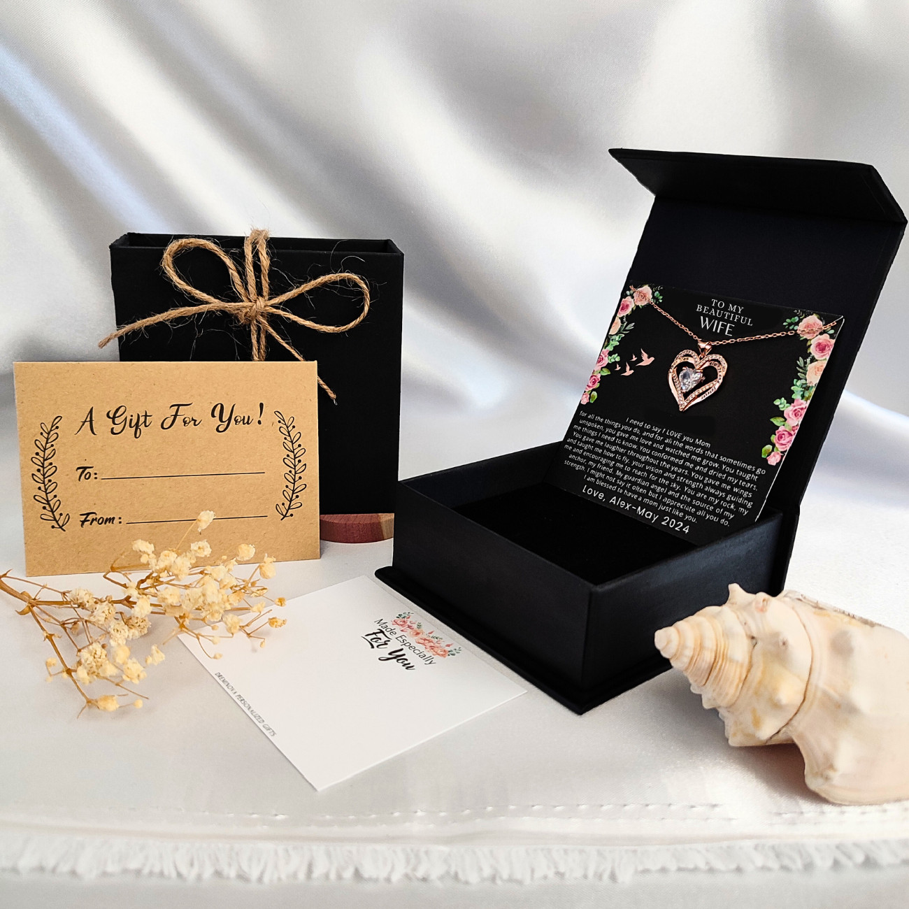To My Soulmate/Wife Necklace Gift for Valentine Fiancée/Girlfriend Gifts for Her