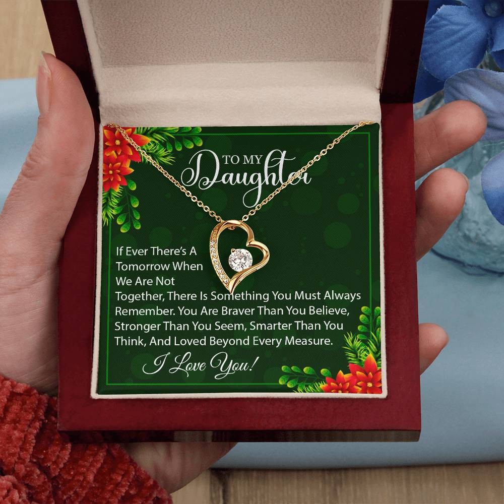 To My Daughter Necklace Father to Daughter Birthday Graduation Gift from Dad Mom