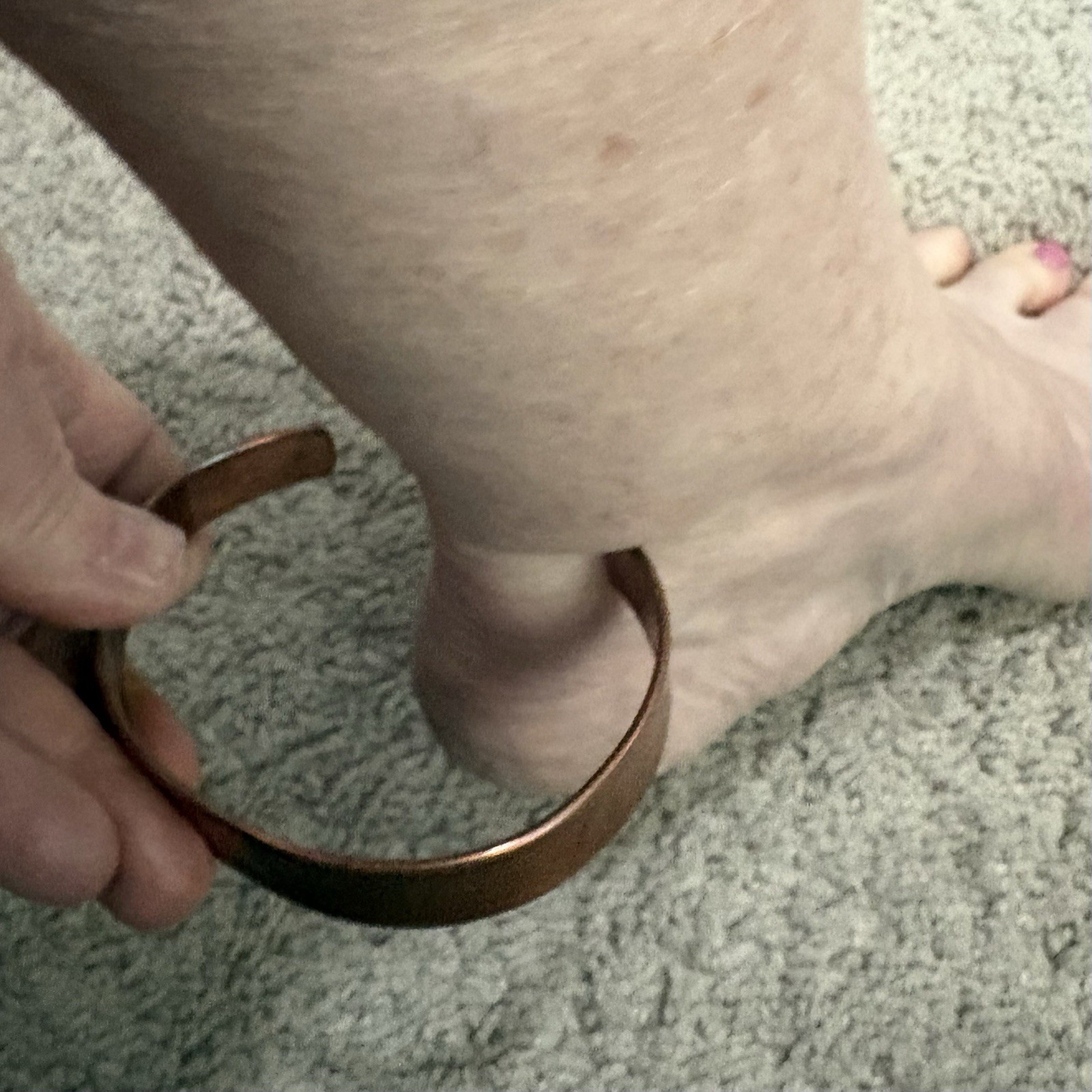 100% Pure Copper Handmade 1/8” Anklet Cuff Men’s Women’s Unisex