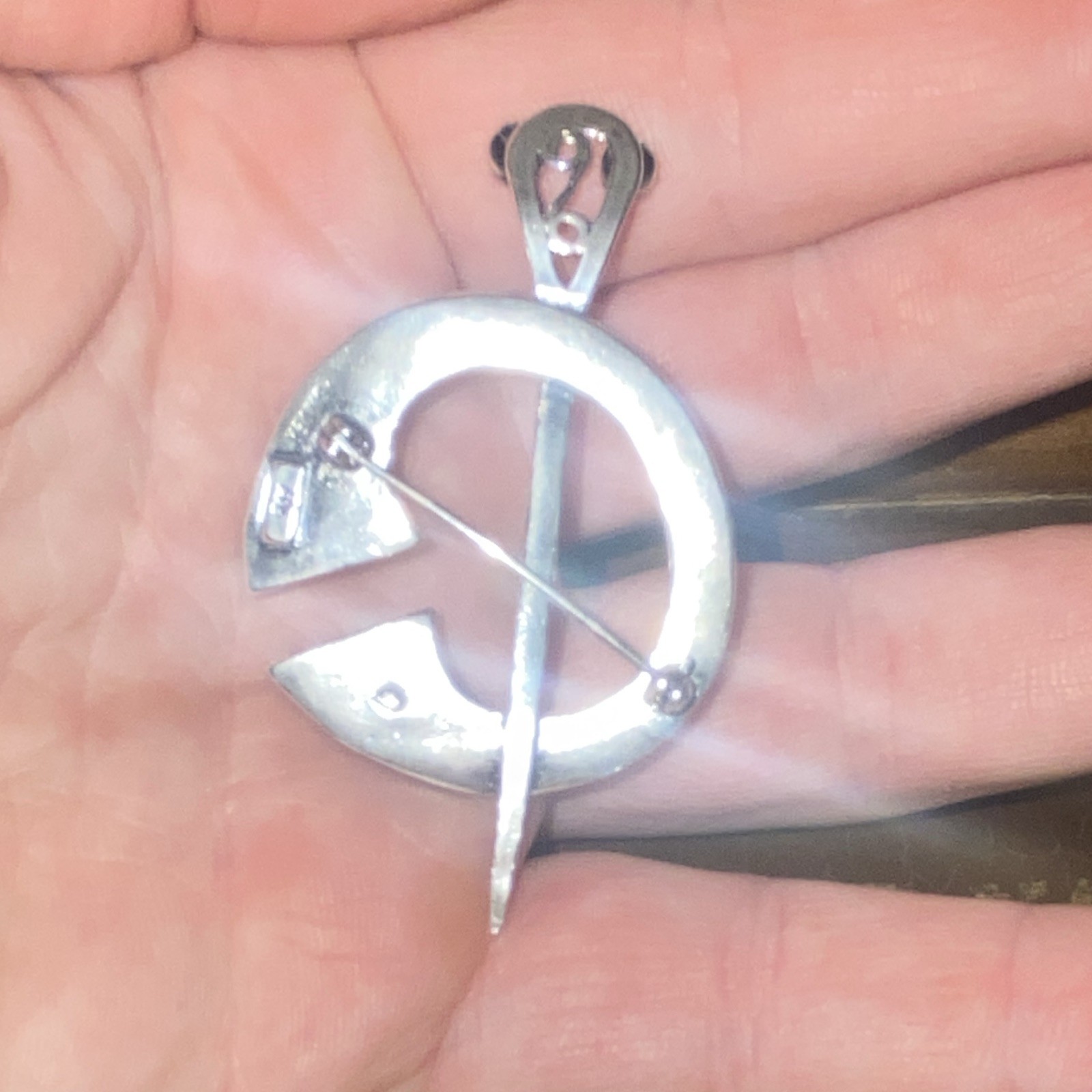 925 sterling silver Celtic Penannular Brooch Pin