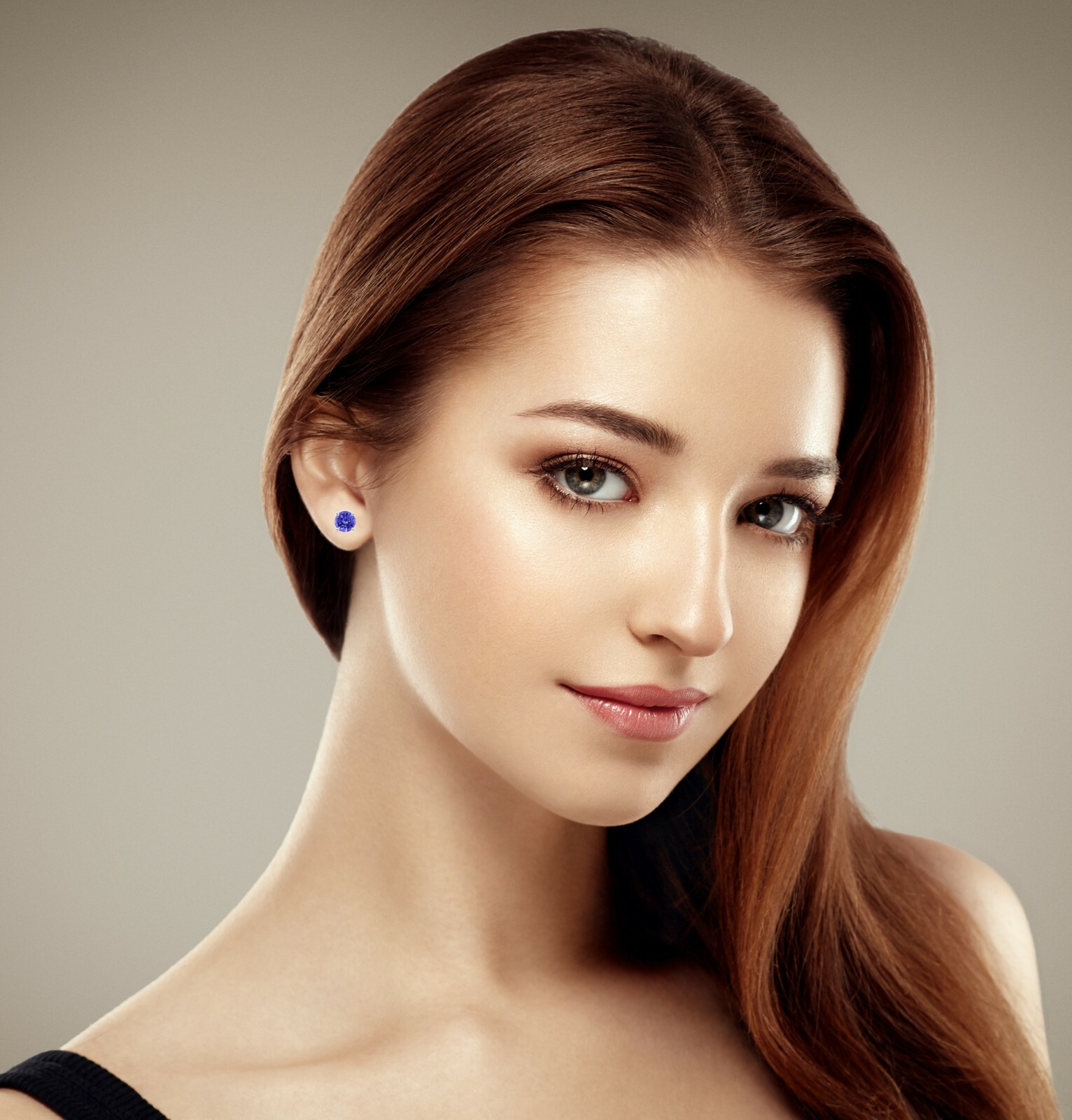 925 Sterling Silver Genuine Tanzanite Round Gemstone 4.00CT Women’s Earrings