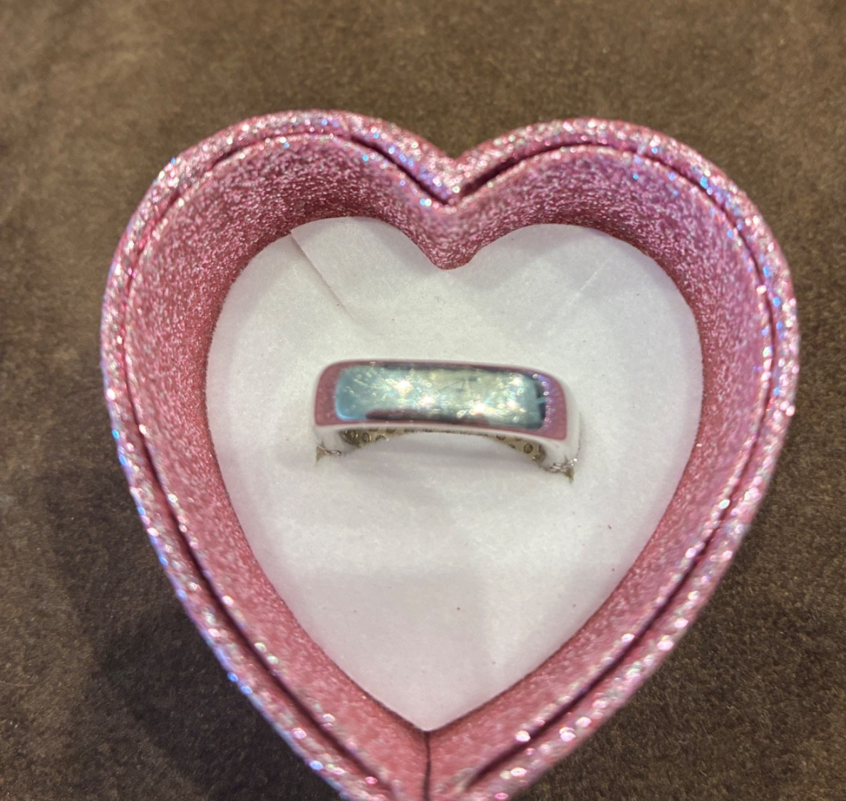 DIAMONIQUE x JENNIFER MILLER Squared Diamond Band Pave Ring ~ Sz 8 Sterling