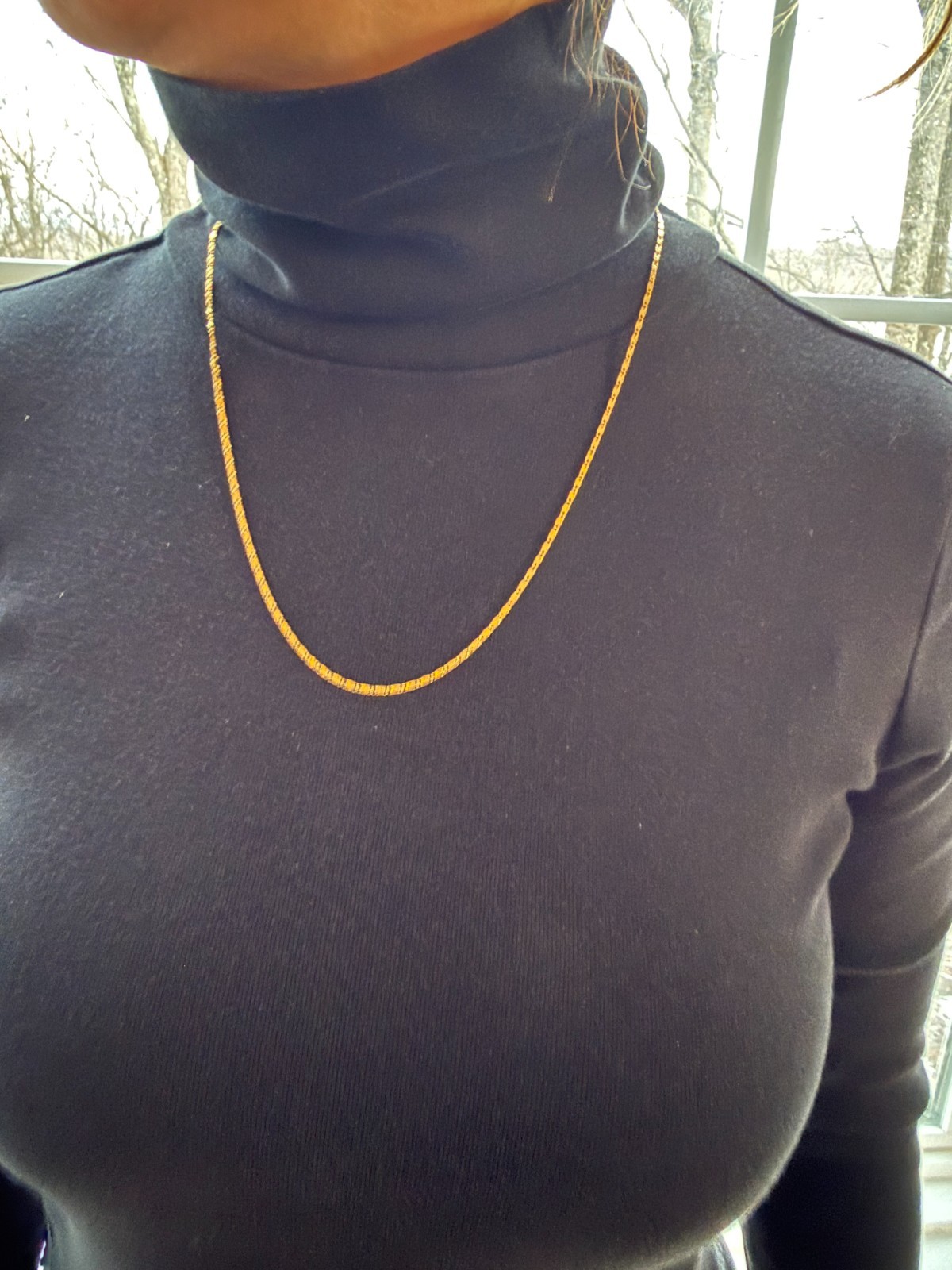 22K Gold Plated Chain Necklace 2mm 24″ – Luxury pouch gifts