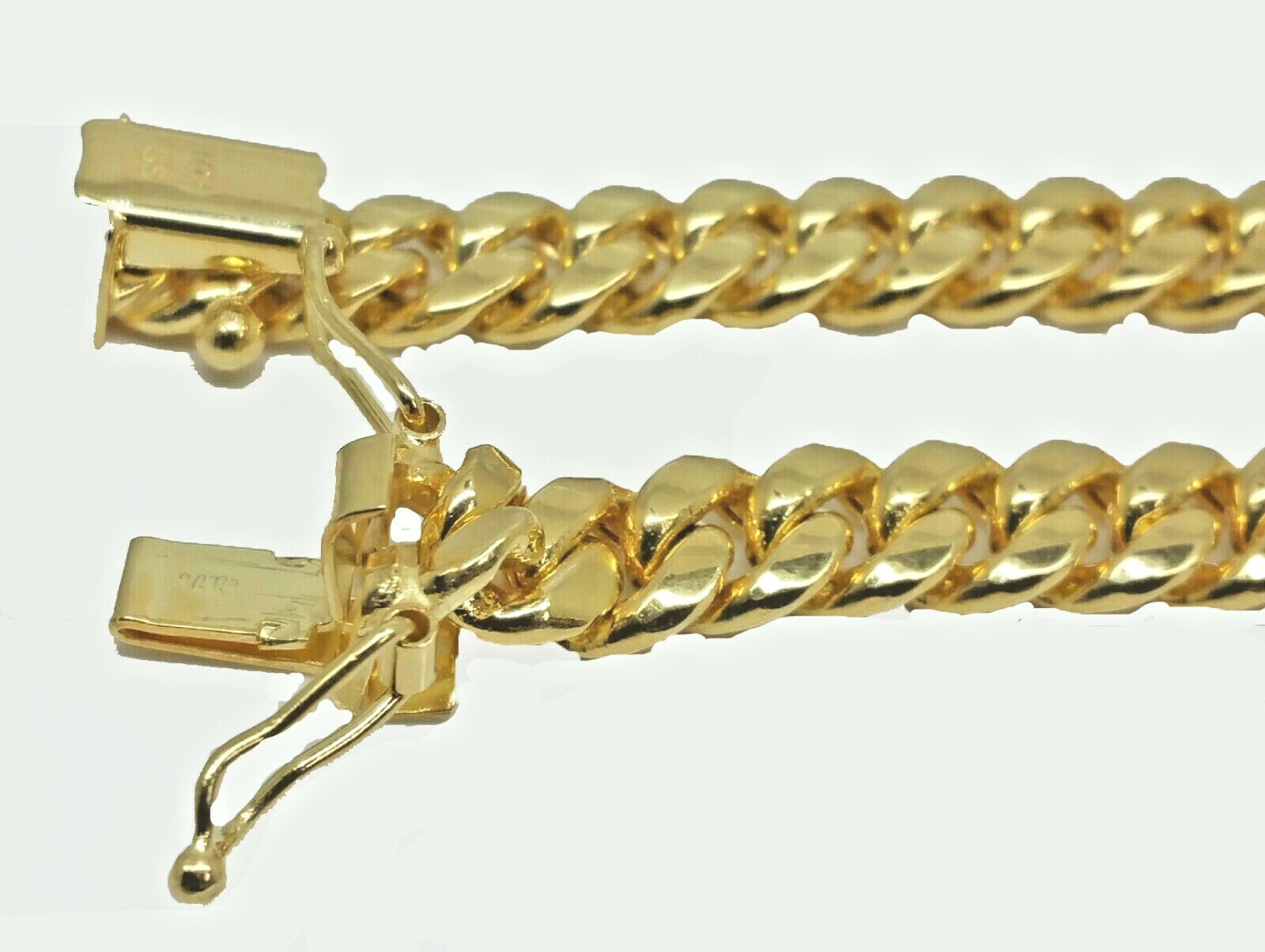 Mens 14k Gold Chain 8mm Miami cuban Link 18 – 30 Inch REAL 14KT Yelllow Gold