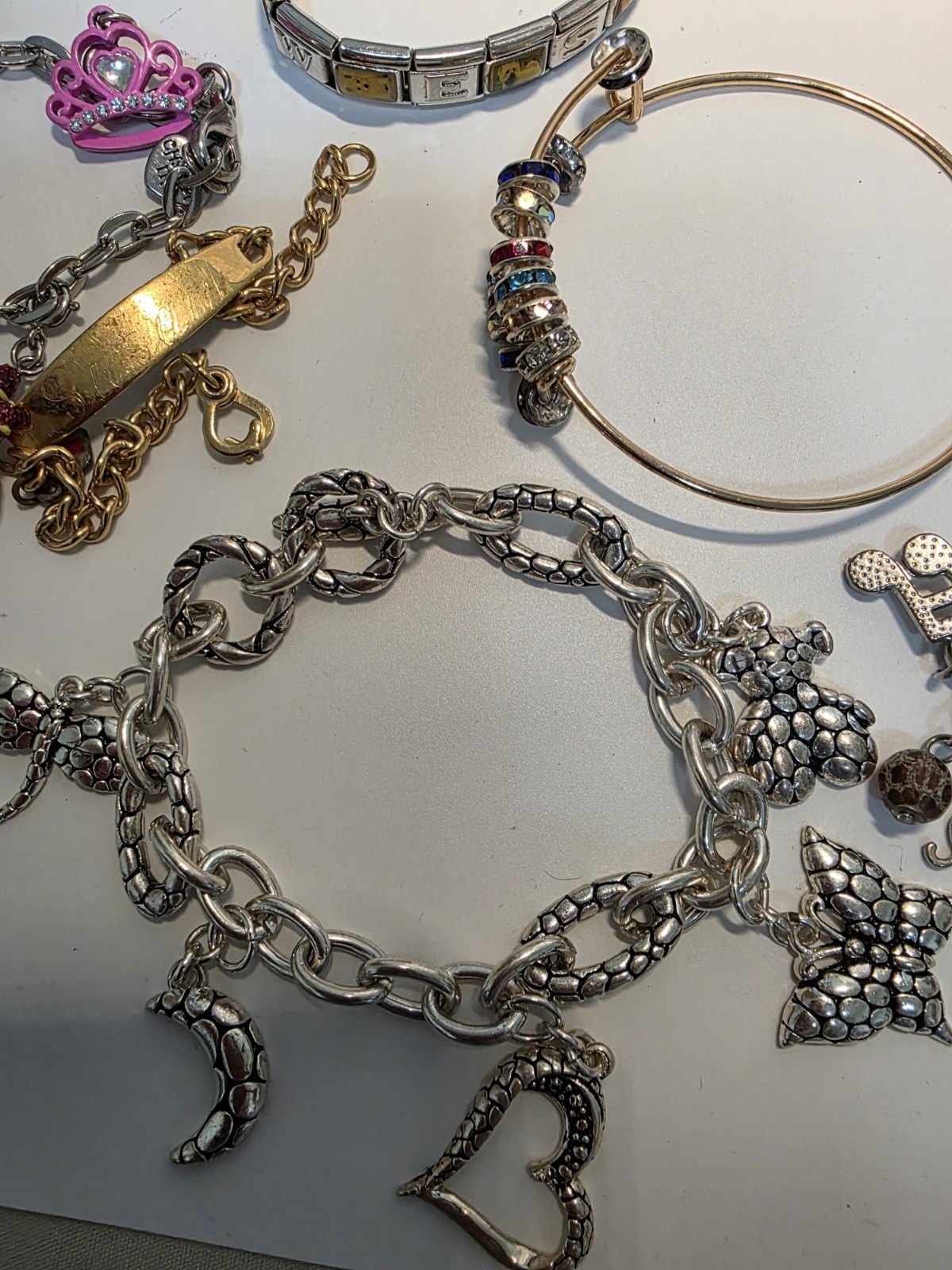 Bracelet Lot Costume Fashion Charm Bracelets Vintage To Now Mixed Materials