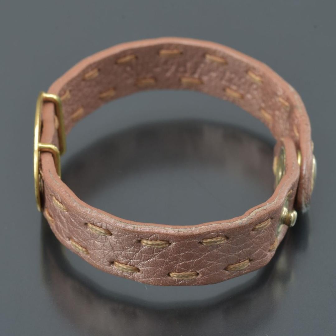 Excellent Fendi Celeria Leather Bracelet Pink Horse Charm with Can Case